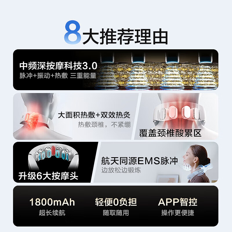 SKG Cervical Massager G5 Neck, Shoulder and Neck Massager U-Shaped Pillow Pulse Kneading Neck Protector Neck Traction Hot Compress Practical New Year Gift for Parents, Elders, Boyfriends and Girlfriends New Product Sold 300,000+ Upgraded Limited Gift Box