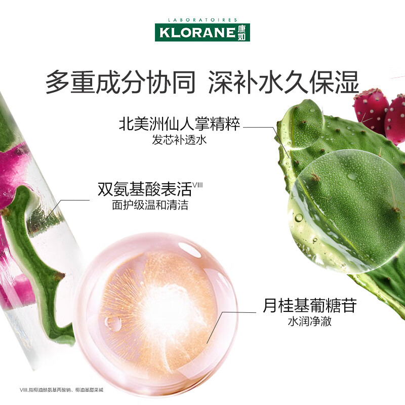 KLORANE Fan Zhendong's same style Cactus Hydrating Hair Mask 250ml Improves hair, moisturizes and smoothes hair mask