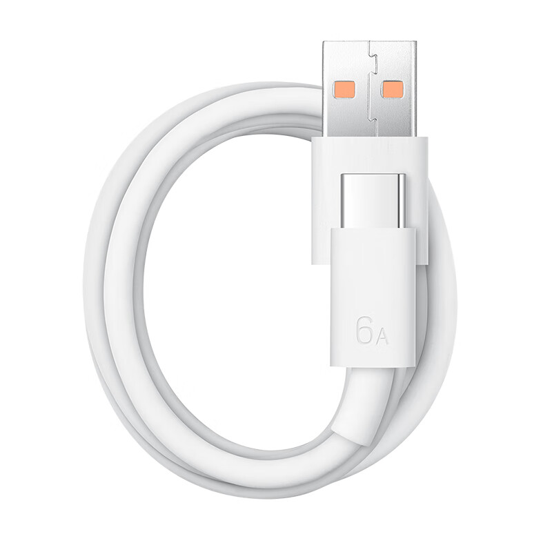 Huawei original 6A data cable 88W/66W/100W super fast charging Type-C mobile phone charging cable Mate7060Pro+5430rRSX653 P7060ProNova12 Honor Huawei 6A super fast charging cable white