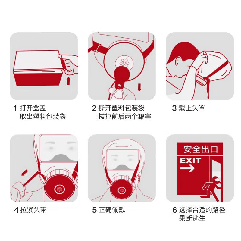 Youan fire mask tzl30 filtering self-rescuing respirator fireproof anti-virus fire escape mask anti-smoke protective mask Xingan TZL30C