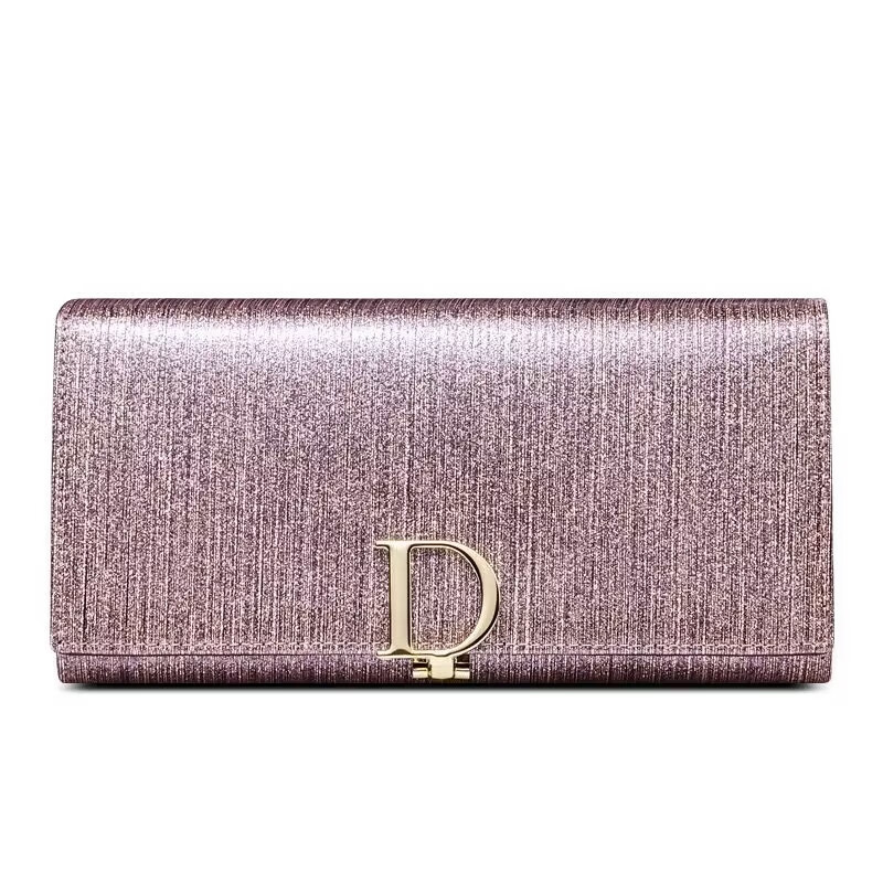 Kuqi Kangaroo Women's Wallet Women's Long Handbag 2025 Hot Style Genuine Leather Trendy Simple Multi-Function Wallet Women's Hand Leather Clip Bright Gold