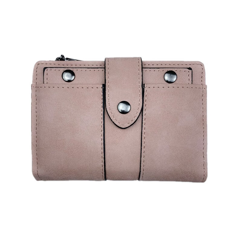 Woodpecker (TUCANO) Light Luxury 2025 New Wallet Women's Short Korean Style Simple Frosted Two-fold Buckle Wallet Multi-Function Card Holder Change Black Collection Add-on Purchase + Small Gift