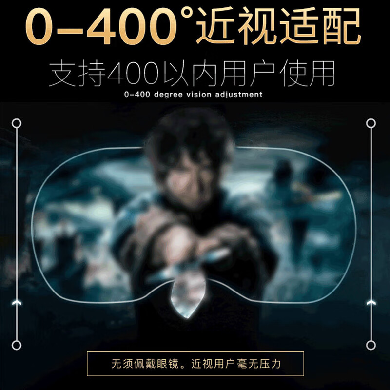 Qianhuan new head-mounted 3D virtual reality VR glasses mobile phone movie game helmet smart digital glasses 1 set of 5th generation VR glasses + 1 remote control