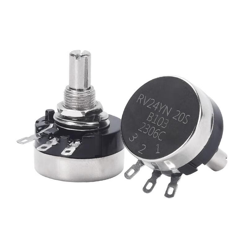Noran RV24YN 20S single-turn carbon film potentiometer single-turn adjustable resistor B501 500 ohm potentiometer + scale + knob (1 set)
