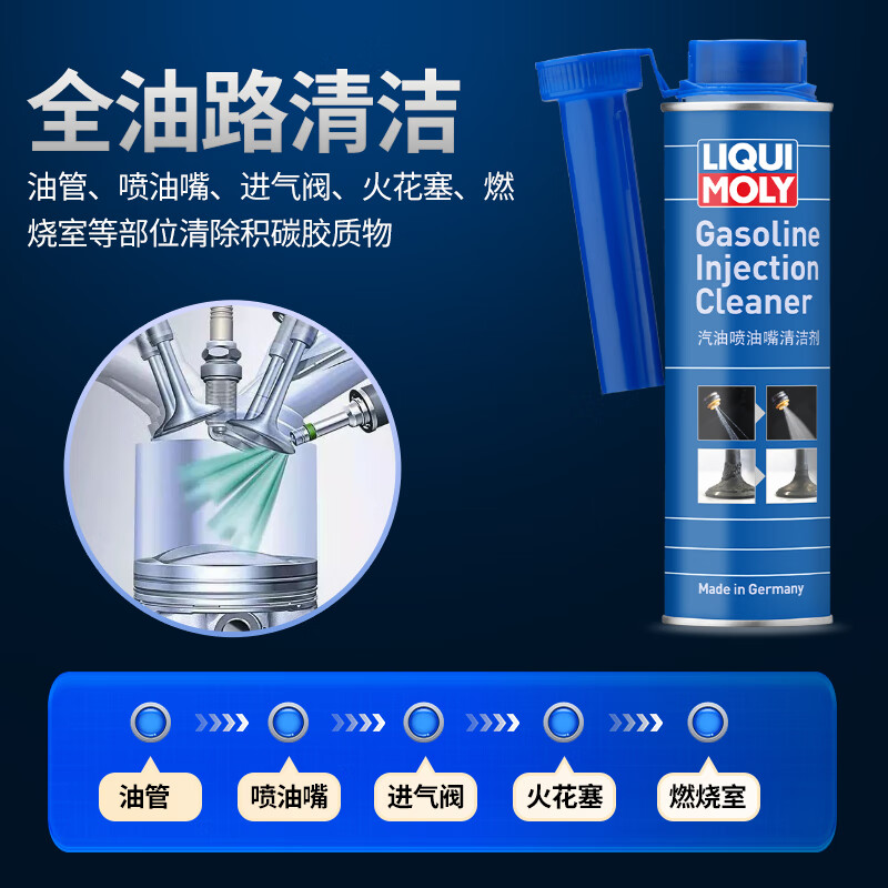 LIQUI MOLY gasoline valve cleaner removes carbon deposits, fuel system carbon deposits, fuel injector combustion chamber cleaner 21933 gasoline fuel injector cleaner