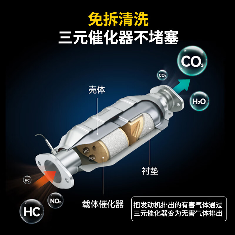 MICHELIN three-way catalytic cleaner car engine fuel treasure decarbonizer exhaust gas purifier free cleaning liquid 2 bottles