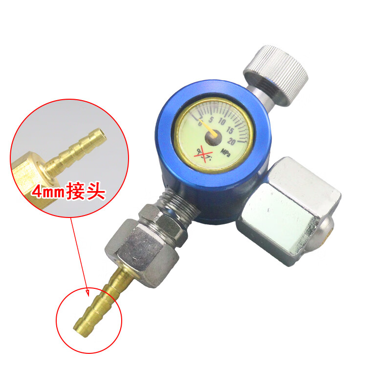 Jiang Zhiai refrigeration welding oxygen pressure reducing meter 4L welding torch gas pressure reducing valve propane pressure reducer gas saving 4mm thin pipe joint anti-fall oxygen meter / single meter 4mm thin joint