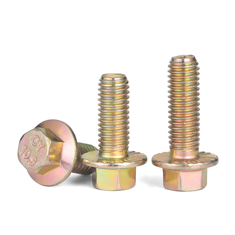 Jinggong (JINGGONG) SZ 10.9 grade color galvanized external hexagonal toothed flange surface screw high strength bolt M6M8M10M14M20 M18*80 half thread (1 piece)