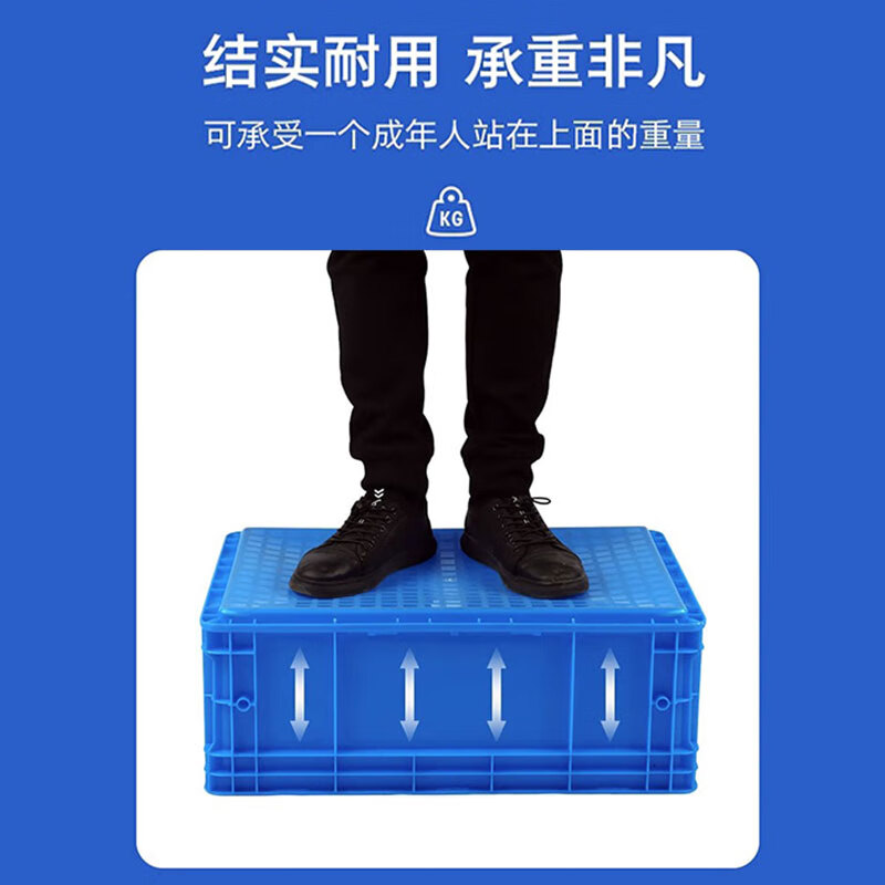 YAYUE European standard EU plastic turnover box blue thickened logistics box auto parts box 200*200*147mm