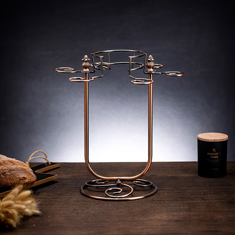 Goblet rack, decanter, wine glass all-in-one rack, red wine glass set, home red wine rack, ornaments, hanging upside down, creative personality, YAH wine glass, decanter, all-in-one rack + crystal 350m