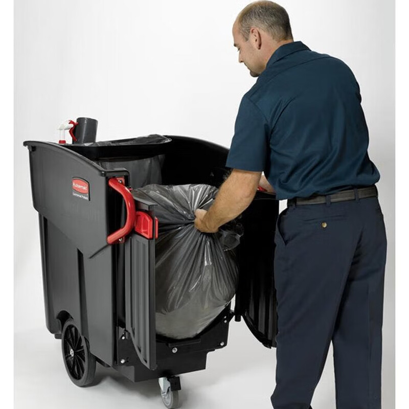 Rubbermaid garbage truck linen recycling truck FG9W7300BLA mobile waste collection truck with cover FG9W7300BLA mobile waste collection truck