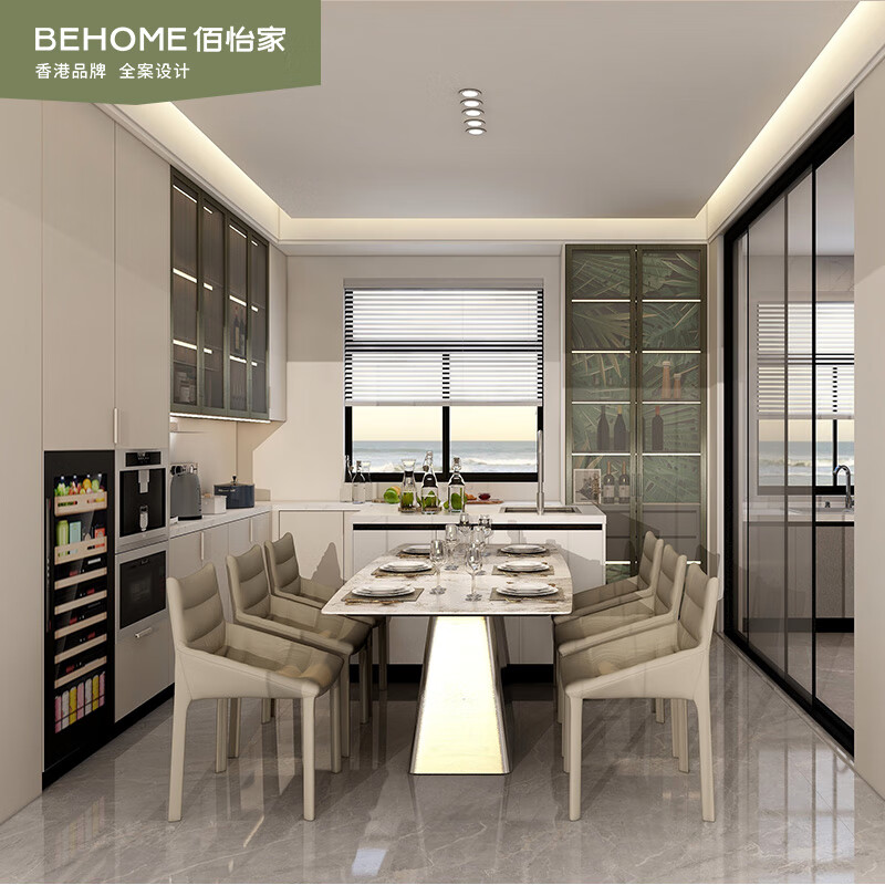 Baiyijia whole house customized modern simple bedroom wardrobe guest dining room cabinet whole house package