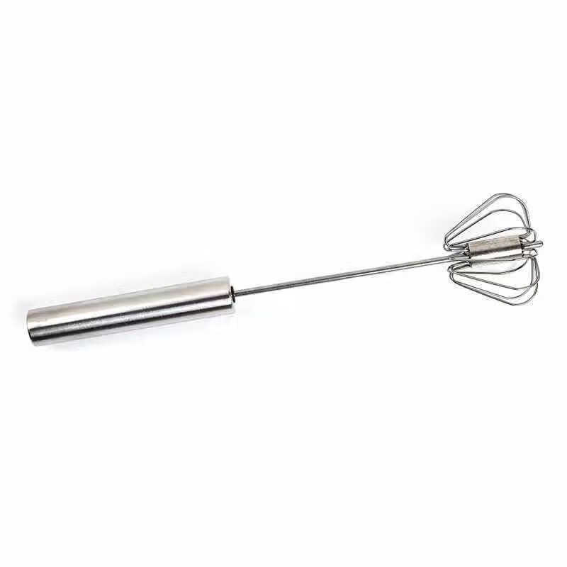 Shanliang Little Elephant Semi-automatic Egg Beater Baked Egg Cream Whisk Household Stainless Steel Mixing Egg Beating Stick Manual Mixing Stick Medium 12 Inch 1 Pack 1