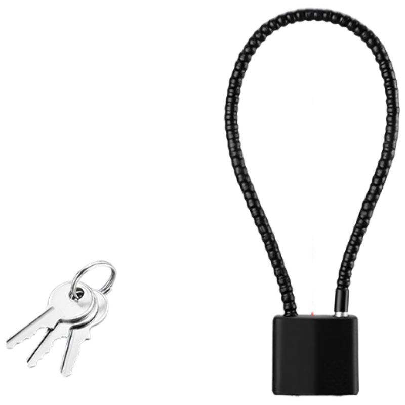 Sheng Fuyong Wire Rope Padlock Wire Cable Cabinet Cabinet File Cabinet Extended Padlock Wire Lock Anti-Theft Padlock Black CW731415