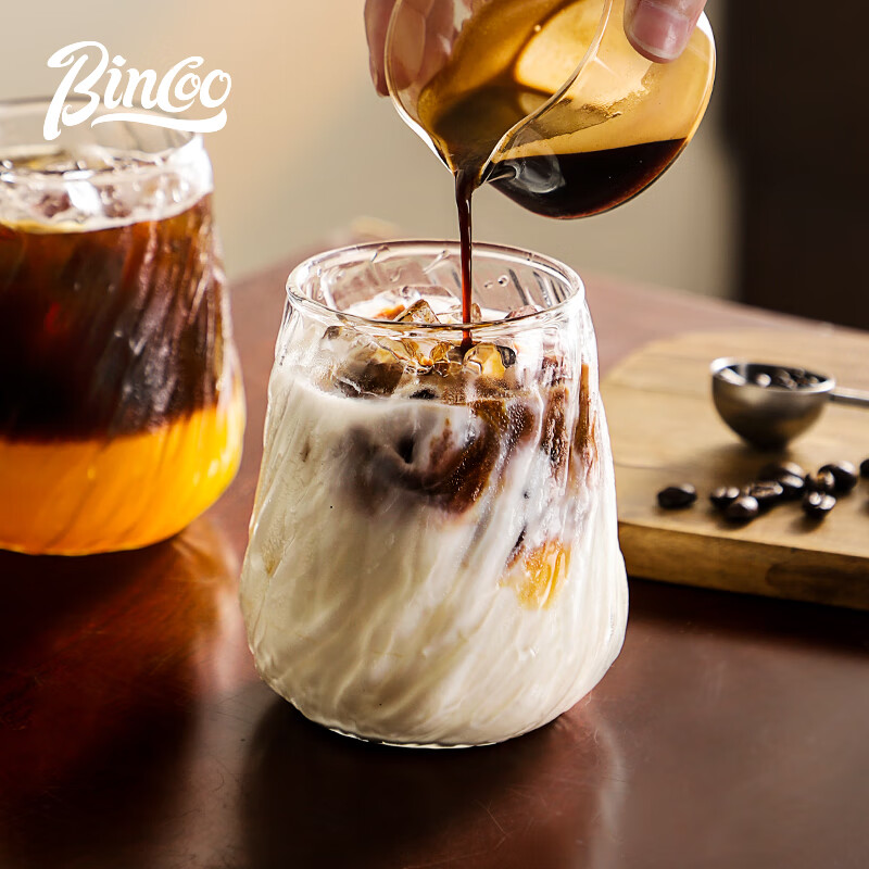 Bincoo coffee cup high-end exquisite retro American Dirty glass afternoon tea espresso latte cup
