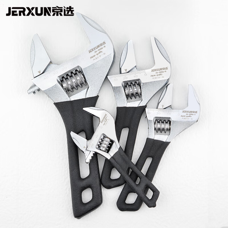 JERXUN adjustable wrench multi-functional flexible large opening live mouth flexible mechanical hand labor-saving multi-purpose quick pipe pliers tool