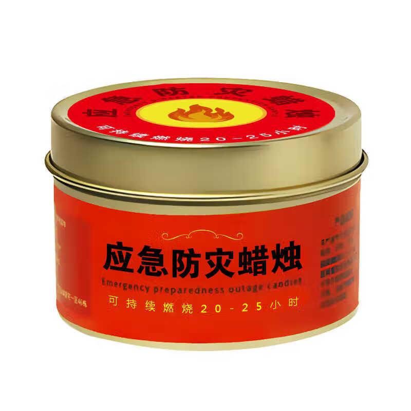 Cast solid emergency candle disaster prevention backup power outage lighting waterproof windproof smokeless candle 2 pack