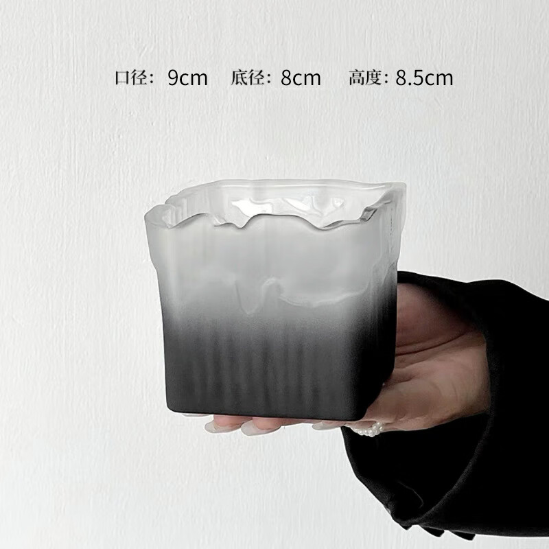 Youjia Liangpin Creative Glass Ashtray Office Hotel Home Ashtray Gray