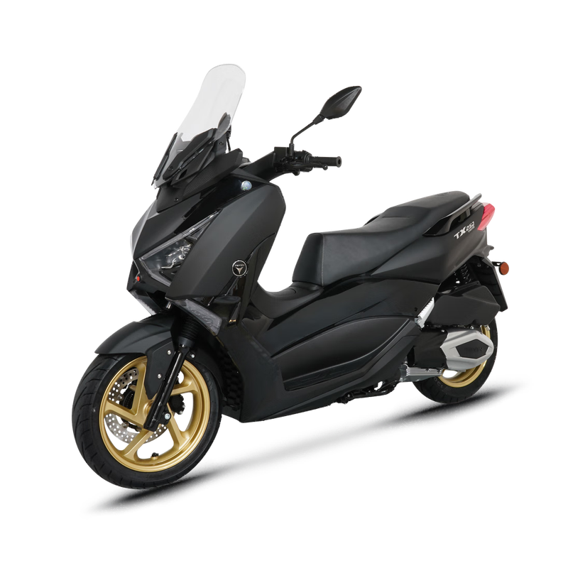 Tianying TX250E Deluxe Edition Fuel Scooter Long-distance Motorcycle Travel Luxurious and Comfortable Matt Black 25 Models 12 Interest-Free Periods