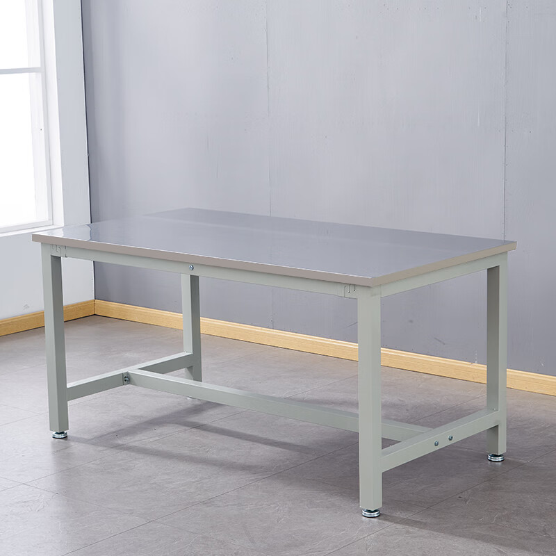 Kegang stainless steel workbench operating table packing table dust-free workshop desk waterproof anti-rust high temperature resistant operating table school laboratory acid and alkali resistant corrosion resistant instrument test bench can be customized Stainless steel desktop 150*60*75 load-bearing 300kg