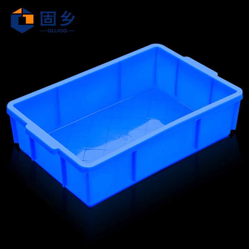 Guxiang Plastic Box Thickened Logistics Turnover Box Parts Material Box Classification Organizing Basket Storage Box Tool Box Storage Box Storage Accessories Box Plastic Basket Rectangular Box Flat Mouth Box Small Square Box Blue No. 6 379*241*99mm