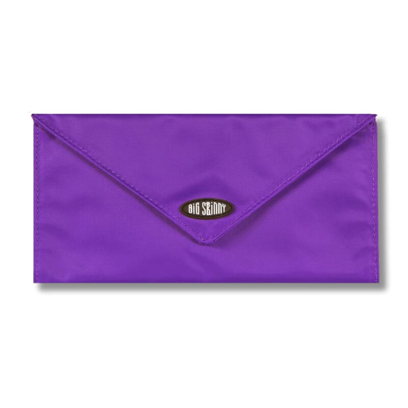 Big SkinnySkinny RFID Blocking Ultra-Slim Tri-Fold Checkbook Wallet, Purple, One Size Purple One Size