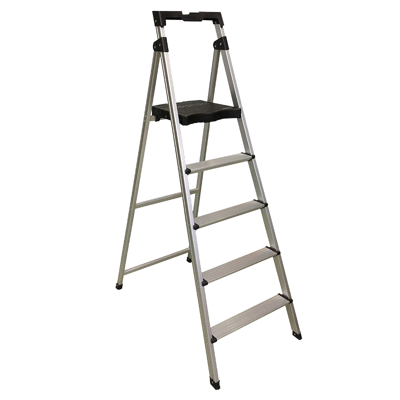 Stable ladder aluminum alloy five-step folding ladder multi-functional herringbone ladder single-sided indoor climbing ladder 1.67 meters CAL5-3CN