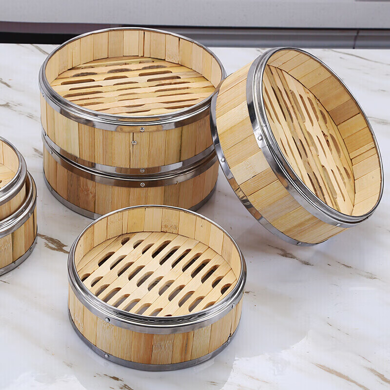 Tian Yajing household commercial steamer small steamer deep bamboo basket steamer steamer commercial dim sum steaming grid / rack / cage / drawer cage body (without things) 13cm