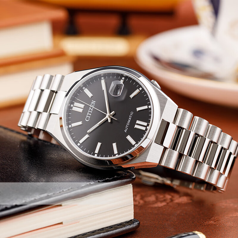 CITIZEN watch automatic mechanical men's watch business casual waterproof date display classic Valentine's Day gift recommendation NJ0150-81E black plate steel belt + second generation