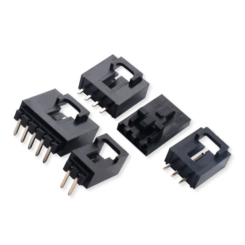 DuPont shell with lock buckle MX2.54mm bent foot/straight pin seat 2543 aircraft head TJC8 2P3P4P5P6P12P MX2.54 buckle rubber shell 2P (10 pieces)