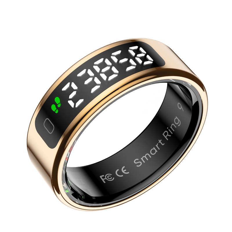 Vegeta 2025 new smart ring multi-function heart rate blood oxygen sleep health monitoring multi-sport mode recording step counting running smart ring rose gold heart rate blood oxygen/remote photography, etc. 10# inner diameter 20mm circumference 62.8mm
