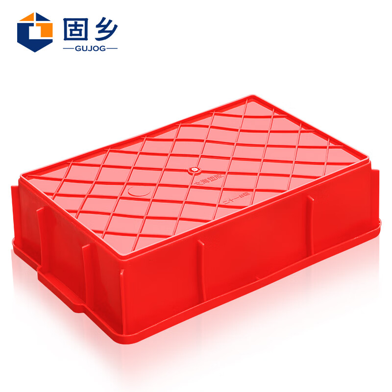 Guxiang Plastic Box Thickened Logistics Turnover Box Parts Material Box Classification Organizing Basket Storage Box Tool Box Storage Box Storage Accessories Box Plastic Basket Rectangular Box Flat Mouth Box Small Square Box Red No. 6 379*241*99mm