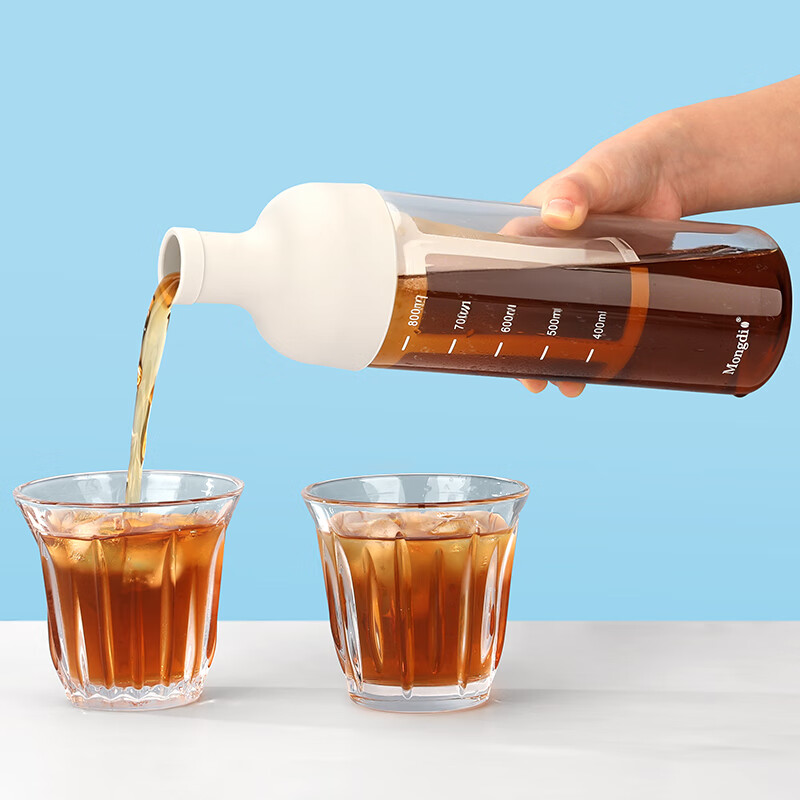 Mongdio coffee cold brew pot cold brew pot ice brew pot cold brew bottle cold quenched coffee large capacity ice drip coffee pot coffee color cold brew pot 1000ml