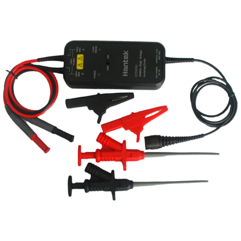 Hantek HT8100 oscilloscope high voltage isolation probe differential probe bandwidth 100MHz