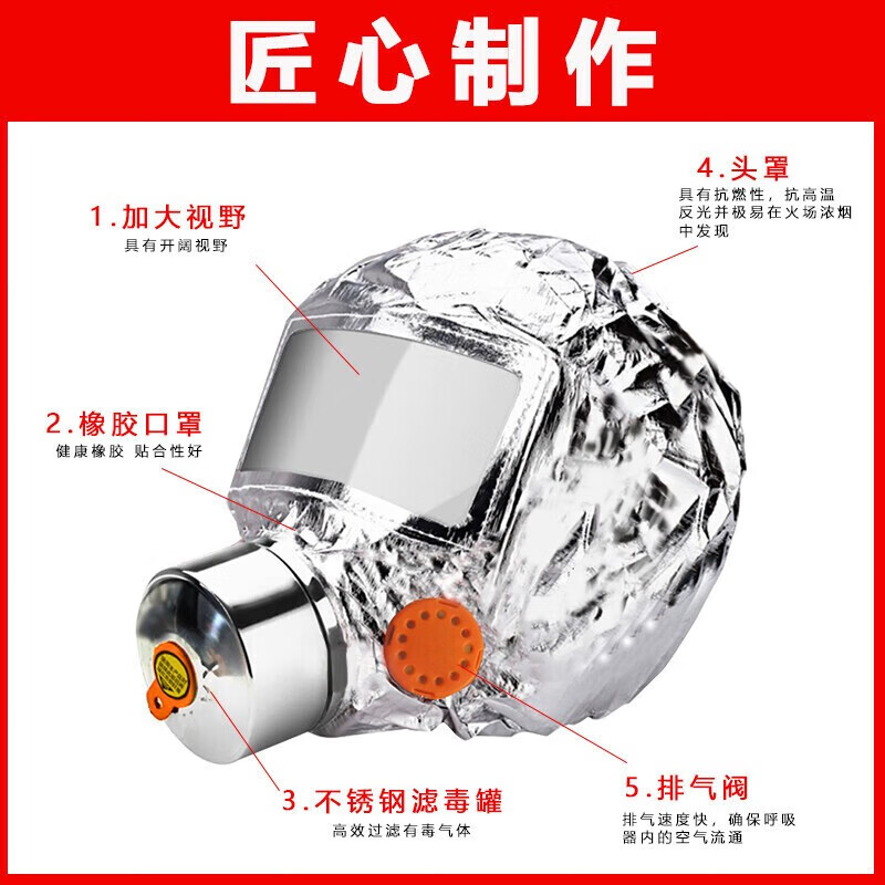 Youan fire mask tzl30 filtering self-rescuing respirator fireproof anti-virus fire escape mask anti-smoke protective mask Xingan TZL30C