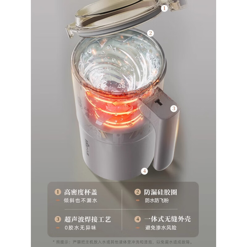 Bear grinder, grinding bean crusher, ultra-fine traditional Chinese medicine powder and crushing, small household grinding grains, 350ml, pure copper motor, 304 stainless steel, new product