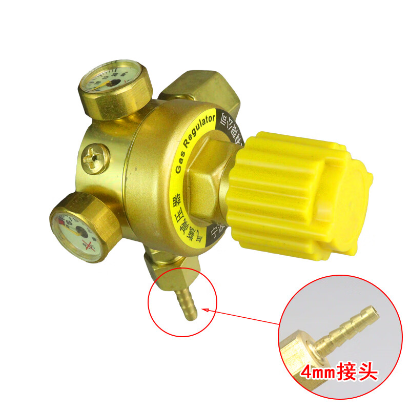 Jiang Zhiai refrigeration welding oxygen pressure reducing meter 4L welding torch gas pressure reducing valve propane pressure reducer gas saving 4mm thin pipe joint anti-fall oxygen meter / single meter 4mm thin joint