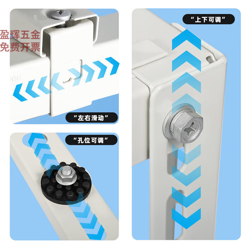 Dixin central air conditioning outdoor unit bracket accessories space-saving outdoor unit floor-standing double-stacked shock-absorbing and noise-reducing universal rack thickened XE-C1+ (800*800*450) 1.5