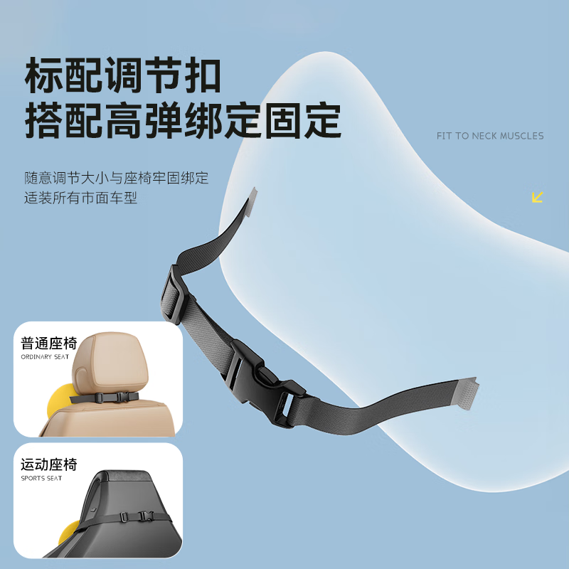 Huiduoduo car headrest and lumbar support set, backrest and lumbar cushion, car neck pillow, driving waist protector, sedentary seat artifact, main driver