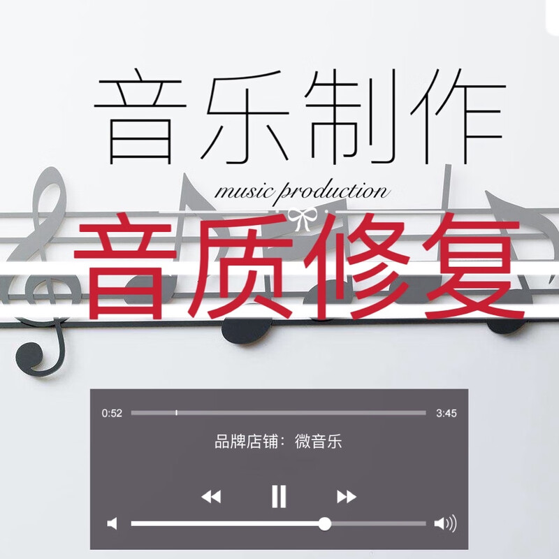 Noise removal, audio repair, music repair, sound quality repair, accompaniment repair, tone repair, song repair