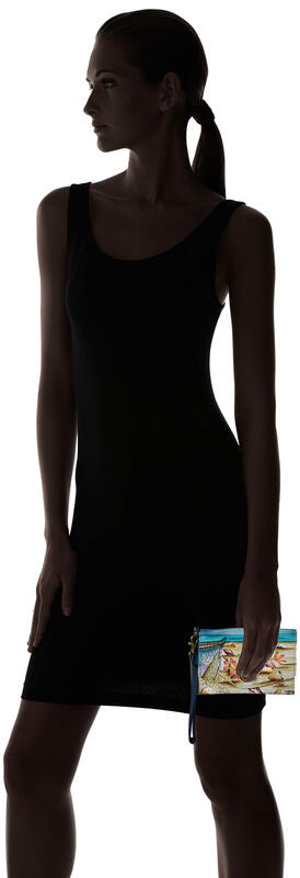 Anna by Anuschka Hand Painted Women's Genuine Leather - Vintage Wrist Clutch - Caribbean Dream, Caribbean Dream Caribbean Dream Medium