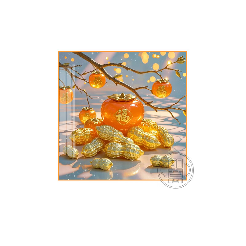 Good things happen diamond paintings full of diamonds 2026 new living room masonry stickers with frames persimmon handmade diy diamond embroidery full of diamonds 50*50 cm free 9 diamond pens