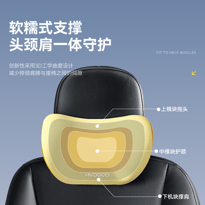 Huiduoduo car headrest and lumbar support set, backrest and lumbar cushion, car neck pillow, driving waist protector, sedentary seat artifact, main driver