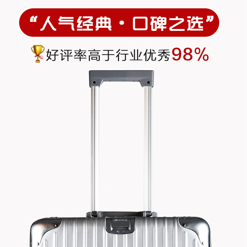 World Geographic German Aluminum Magnesium Alloy Suitcase Metal Men's and Women's Aluminum Frame Trolley Case Password Lock Boarding Suitcase Universal Wheel Aluminum Magnesium Alloy Oxidized Style - Phantom Black 20 Inch - Can Boarding