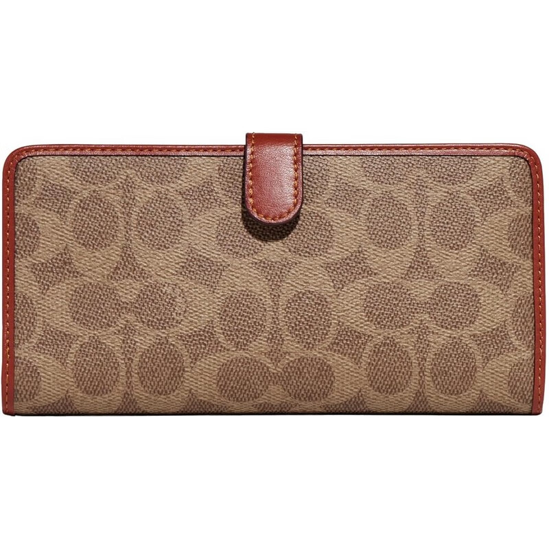 COACH Women's Wallet Clutch Camellia Music Bag Birthday Gift 2025 New Women's Bag Luxury Fashion Black One Size