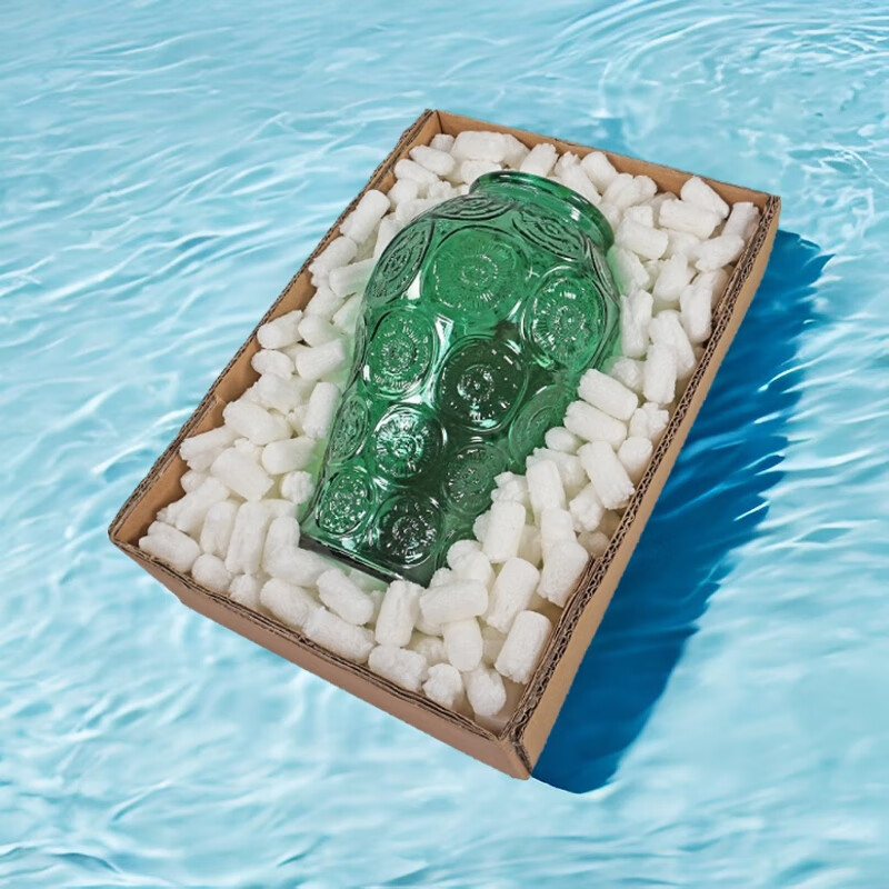 Greenway 15 liters of biodegradable styrofoam filling, starch foam granules, 3D printed parts, shockproof packaging, white standard (water soluble/biodegradable), 35 liters (carton 53*23*29cm)