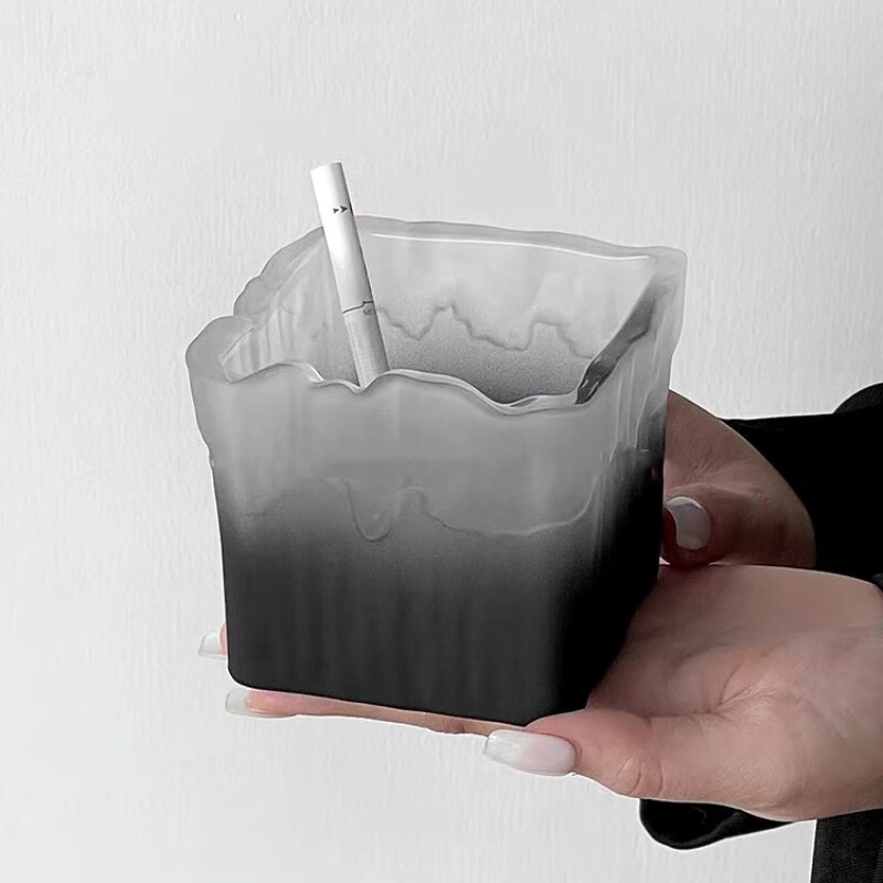 Youjia Liangpin Creative Glass Ashtray Office Hotel Home Ashtray Gray