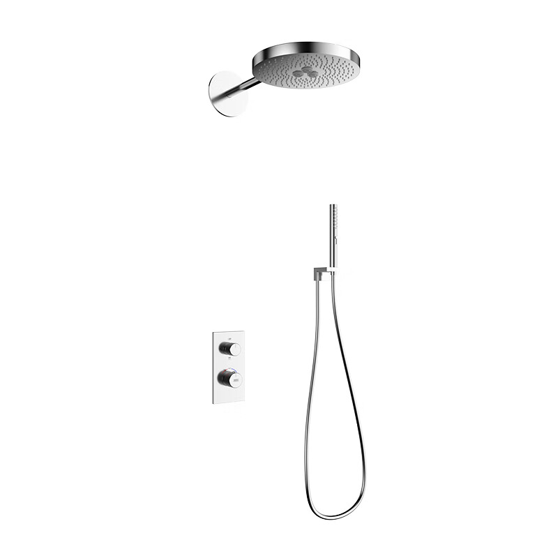 Guduo Guduo GDOU bathroom rain shower ceiling spray copper faucet in-wall concealed constant temperature shower set 86376