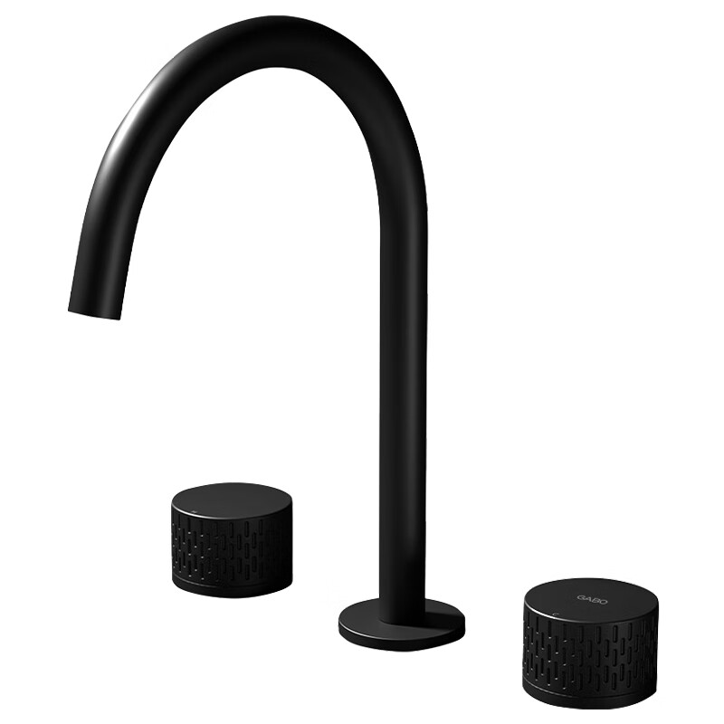 GABO home sink basin faucet kitchen island basin faucet double hole faucet 19SY015-HD matte black 19SY015-HD