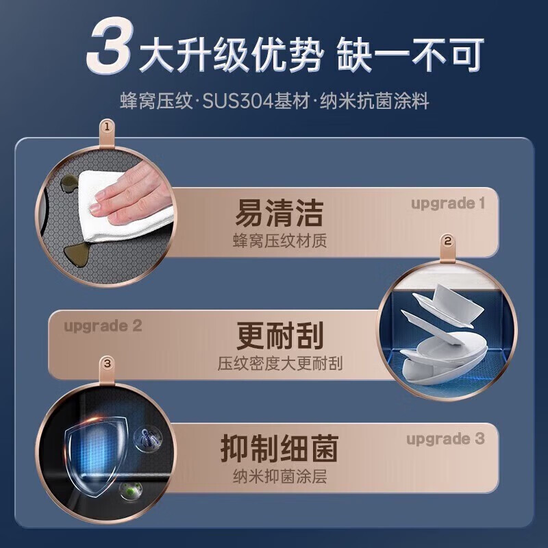 Jomoo 2025 new Rifeng thickened 3mm nano vegetable sink sink large single tank sus304 stainless steel kitchen sink A6 model 68*46cm with refined copper waterfall faucet